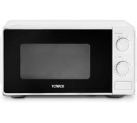 Tower Manual 20 Litre 800W Microwave with Dial Controls, 5 Power Levels, Defrost