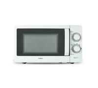 Tower Manual Microwave with Sleek Mirror Door, 800W, 20L, White & Chrome, T24042WHT