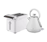 TOWER Mirage 2-Slice Toaster and Traditional Kettle Bundle - White, White
