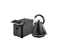 Tower Mirage Kitchen Set, 1.7L Rapid Boil Kettle, 2 Slice Toaster with Digital Control Panel, 925W, Black with Chrome Trim
