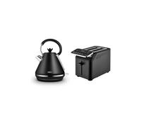 Tower Mirage Kettle & 2 Slice Digital Toaster in Black Tower Black