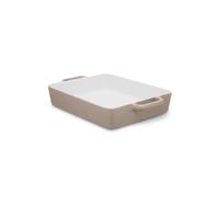 Barbary & Oak Nattura 38cm Rectangular Baking Dish, Made from Strong Stoneware, Smooth Glaze Interior, Easy Grip Handles, Dishwasher Safe, Cashmere