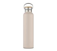 Tower NL865026PNK Natural Life Insulated Stainless Steel Bottle with Bamboo Lid, Crafted from Sustainable Materials, 750ml Capacity, Pink