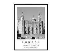 Tower of London Travel Print London Wall art Black and white Poster A2 Print only 42 X 59.4cm (16.5x24inch)