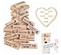 Tower of Passion,Passion Blocks,Lust Tower,48Pcs Super Naughty Block Tower Game,Couples Games for Adults,Valentine Tumbling Tower Stacking Blocks Game,Couple Game Blocks,Couples Date Night Games