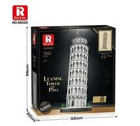 Reobrix Leaning Tower of Pisa Building Set, Italy City Landmark Architecture Model Kit 66025, Famous Historical Collection Display, Gift for 14+ Adults Travel Art Lovers (7652 PCS)