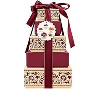 Tower of Treats Festive Chocolate & Sweet Gift Tower 1.6kg (Any one Colour Sent Randomly), Christmas Chocolate & Sweet Gift,Festive Food Hamper for Family,Friends & Parties