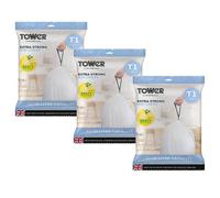 Tower Pack of 3 Lemon Scented Bin Liners for 42 to 58 Litre Bins