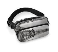 Tower Paris Fanny Pack Waterproof External Pocket Portable Waist Pack Outdoor Adjustable Strap Lightweight Waist Bag for Workout Traveling Casual Running Hiking Cycling