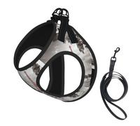 Tower Paris Pet Leash Vest For Small Dogs Cats Reflective Adjustable Soft Outdoor Walking Hiking Training