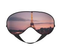 Tower Paris Print Soft Eye Mask/Sleep Eye Mask/Blackout Eye Mask, Suitable for Travel/Office/Yoga/Nap