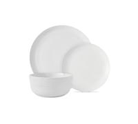 Tower 12 Piece Dinnerware Set, Porcelain, White, T867023WHT