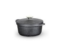 Tower Casserole Dish Precision - 20cm Lightweight Cast Aluminium with Aluminium Lid, Black