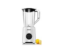 Presto By Tower PT12052WHT Jar/Jug Blender, 1.5 Litre Capacity, 2 Speed Settings and Pulse, Stainless Steel Blades and Dial, 35 g Grinder Attachment, Powerful 500W, White