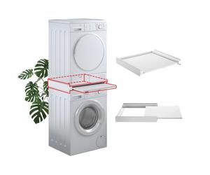 Tower Pro SUPSLW001 - Washer and Dryer Stacking Kit with Removable Shelf - Space-Saving Laundry Support