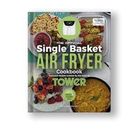Tower RECIPEBOOKSINGLE Hard Cover Recipe Book for Single Basket Air Fryers, 250 pages