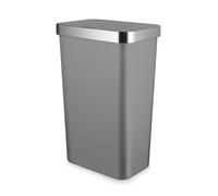 Tower Rectangular ABS Sensor Bin with Bin Liner Retainer Ring, 50L, Grey