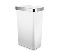 Tower Rectangular ABS Sensor Bin with Bin Liner Retainer Ring, 50L, White