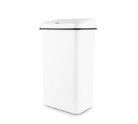 Tower Rectangular Sensor Bin with Bin Liner Retainer Ring, 50L, White