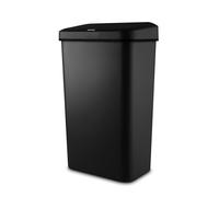 Tower Rectangular Sensor Bin with Bin Liner Retainer Ring, Durable PP Body, Battery Operated, 50L, Black, T838025BLK