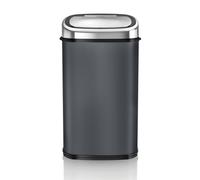 Tower Recycling Pedal Bin, 3 Compartments, 45 L, Forest Green