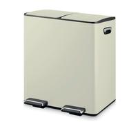 Tower Recycling Pedal Bin, 40L, Cream T838022C