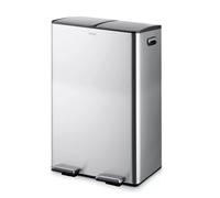Tower Recycling Pedal Pin - Two Compartments 60L - Stainless Steel
