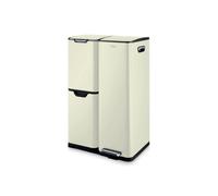 Tower Cream Carbon Steel Triple Recycling Pedal Bin 60L - Wilko