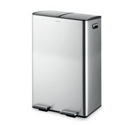 Tower Recycling Pedal Bin, 60L, Stainless Steel T838023SS