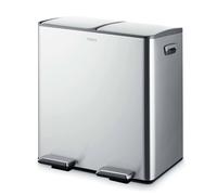 Tower Recycling Pedal Bin with Two Compartments 40L - Stainless Steel