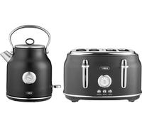 TOWER Renaissance 4-Slice Toaster and Kettle Bundle - Black, Black
