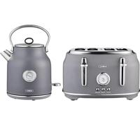 Tower Renaissance 4-Slice Toaster and Kettle Bundle - Grey, Silver/Grey