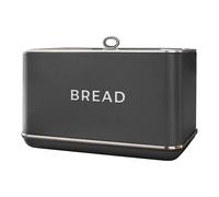 Tower Renaissance Bread Bin T826175GRY, 16L, Grey - Elegant Pull-Lid Iron Storage for Fresh Bread