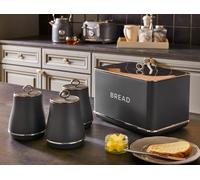 Tower Renaissance Grey Breadbin & Canisters Stylish Matching Kitchen Storage Set