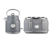 Tower Renaissance Kettle And 4 Slice Toaster Grey