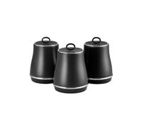Tower Renaissance Storage Canisters, Set Of 3 Tea/coffee/sugar, Black T826176Blk Black One Size