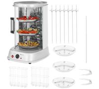 Tower Rotisserie 4-in-1 1,800 W 31 L - Vitroceramic Griddles by Royal Catering Silver