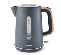 Tower T10037G Scandi Grey Wood Accents 3kW Quick Boil Cordless Rapid Boil Kettle