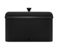 Tower Sera Bread Bin Black and Smoked Trim, Stainless Steel