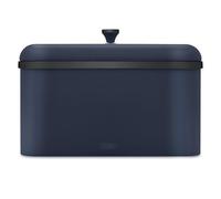 Tower Bread Bin Sera T826136BLU Carbon Steel, Removable Lid, Smoked Black Trim, Midnight Blue