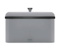Tower Sera Breadbin Contemporary Kitchen Storage Grey with Black Smoked Trim