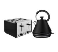 Tower Sera Kettle & 4 Slice Toaster Set Black