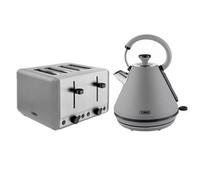 Tower Sera Kettle & 4 Slice Toaster Set Grey
