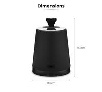 Tower Sera Set of 3 Canisters Black with Smoked Trims, Stainless Steel T826137BLK