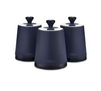 Tower T826137BLU Sera Set of 3 Canisters Midnight Blue with Smoked Trims, Stainl