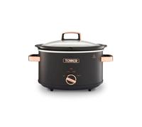 Tower Slow Cooker 3.5 Litre T16042Blk Cavaletto Range In Black And Rose Gold Black One Size