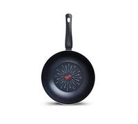 Tower T700306 SmartStart Classic 28cm Aluminium Wok with Easy Clean Aeroglide Non-Stick, Oven Safe, Long Lasting, PFOA Free, Black