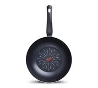 Tower T700306 SmartStart Classic 28cm Aluminium Wok with Easy Clean Aeroglide Non-Stick, Oven Safe, Long Lasting, PFOA Free, Black
