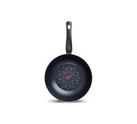 Tower T700306 SmartStart Classic 28cm Aluminium Wok with Easy Clean Aeroglide Non-Stick, Oven Safe, Long Lasting, PFOA Free, Black