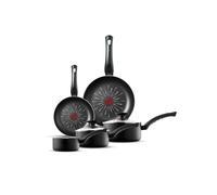 Tower Smartstart Classic 5 Piece Nonstick Cookware Set, Dishwasher Safe In Black Black